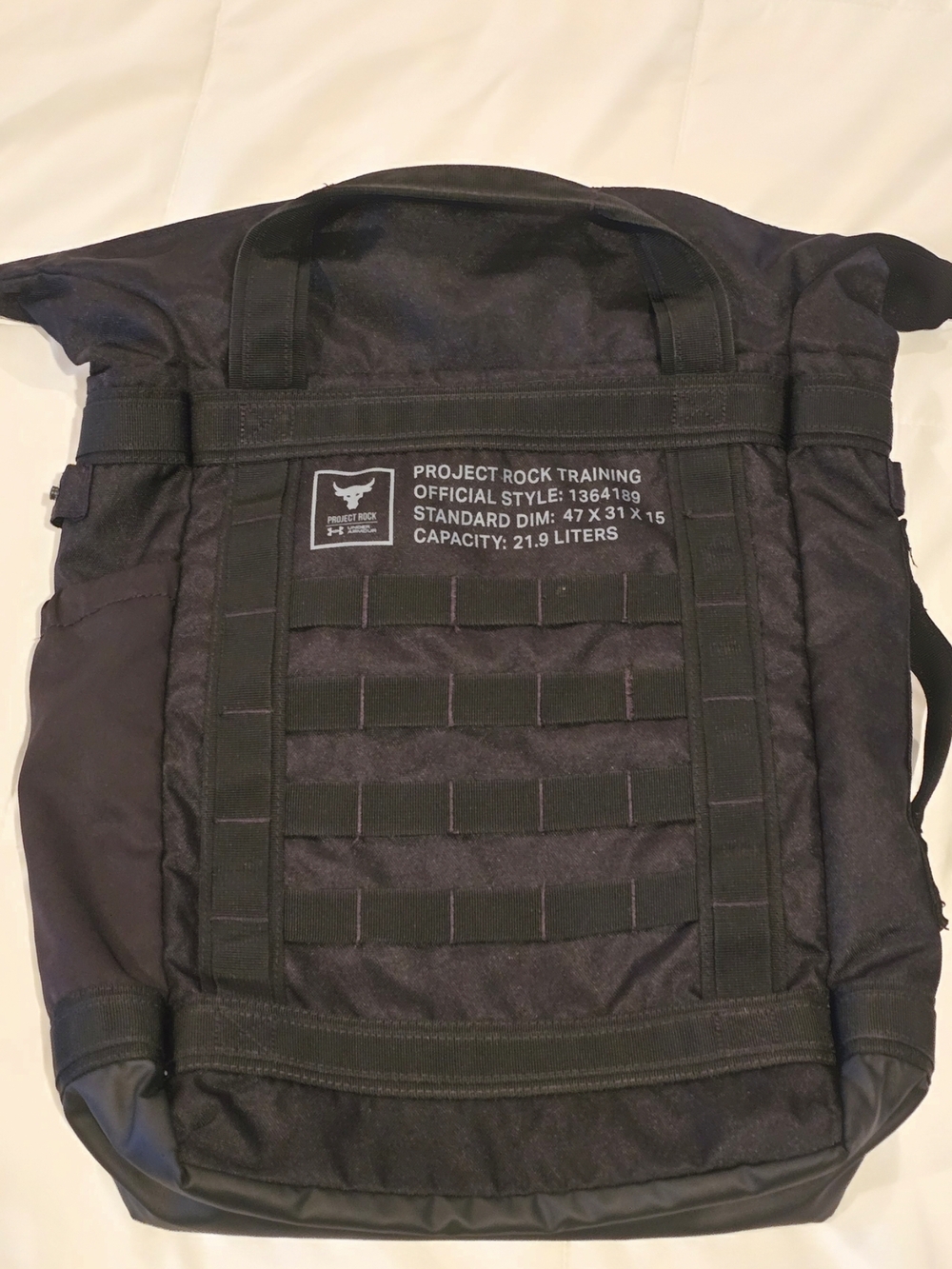 Project Rock Training Under Armour Black Backpack